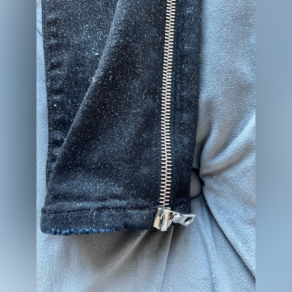 Amiri Women's Black Glitter Thrasher Jeans | Closet Label #120.) - Picture 11 of 16